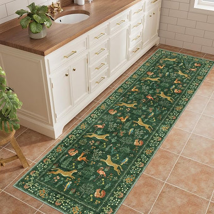 DUKINO 2x10 Kitchen Runner Rug, Soft Non Slip Animal Washable Rug, Non-Shedding - Image 3