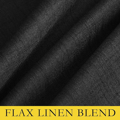 NICETOWN Vintage Open Linen Weave Flax Thermal Curtains, 100% Blackout Curtains - Image 7