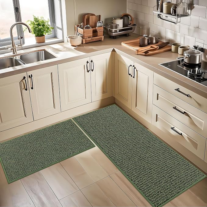 BEQHAUSE Kitchen Rugs and Mats 2PCS Non-Slip, Machine Washable Rugs - Image 8