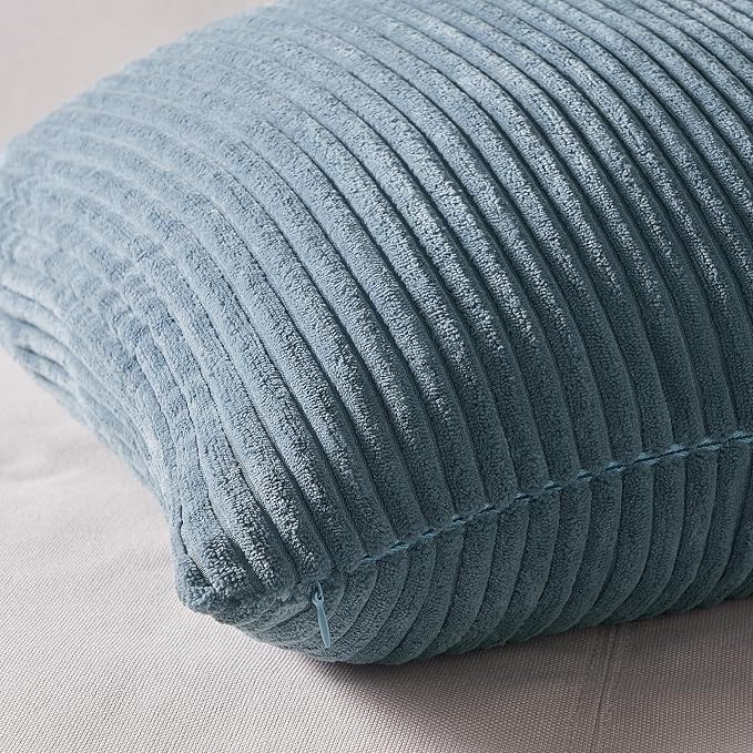 Topfinel Decorative Throw Pillow Covers Dark Blue Navy Series, Summer Corduroy - Image 3