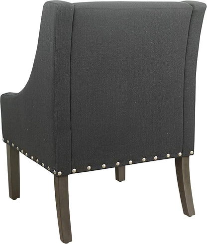 Homepop Home Decor | Upholstered Classic Swoop Arm Accent Chair | Accent Chairs - Image 7