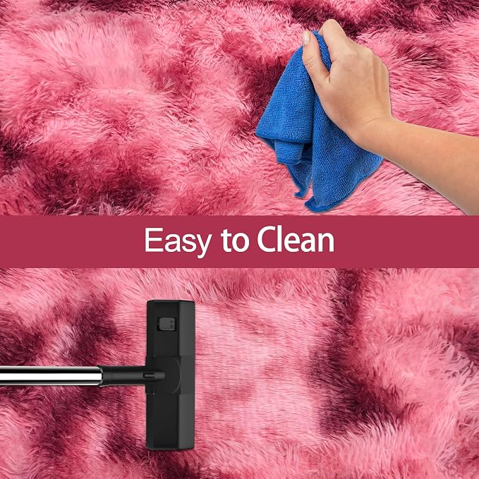 Tie-Dyed Red 2x6 Machine Washable Runner Rugs - Image 7