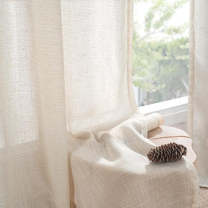 BGment Oatmeal Linen Curtains 84 Inch Length - Image 7