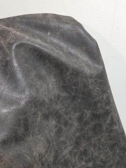 NAT Leathers | Gray Crazy Horse Leather Upholstery Fabric Sold by The Yard Soft - Image 3