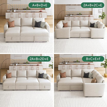 HONBAY Single Seat for Modular Sectional Sleeper Sofa - Image 6