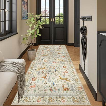 DUKINO 3x8 Runner Rug, Animal Washable Runner Rug - Image 8