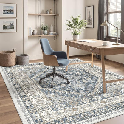 6x9 Area Rugs for Living Room Vintage Washable Rug, Non-Slip Backing Large Area - Image 4