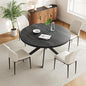 Zerifevni 45.3" Dining and 4 PU Leather Chairs, Mid Century Modern Set by ChooseComfortableFurniture