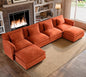 ELUCHANG 150" U Shaped Modular Sectional Cloud Couch by ELUCHANG