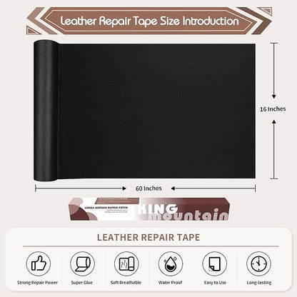 KING MOUNTAIN Leather Repair Patch, 16 x 60 Inches Self-Adhesive Repair Tape - Image 4