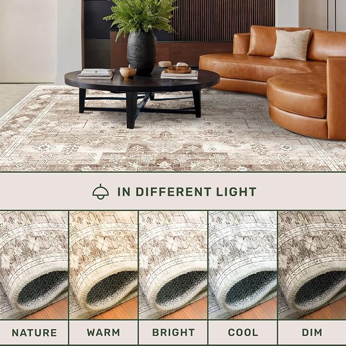 Washable 3x12 Long Runner Rug for Hallway, Boho Waterproof Large Kitchen Floor - Image 6