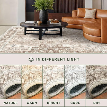 Boho Beige Rug for Living Room - Image 9