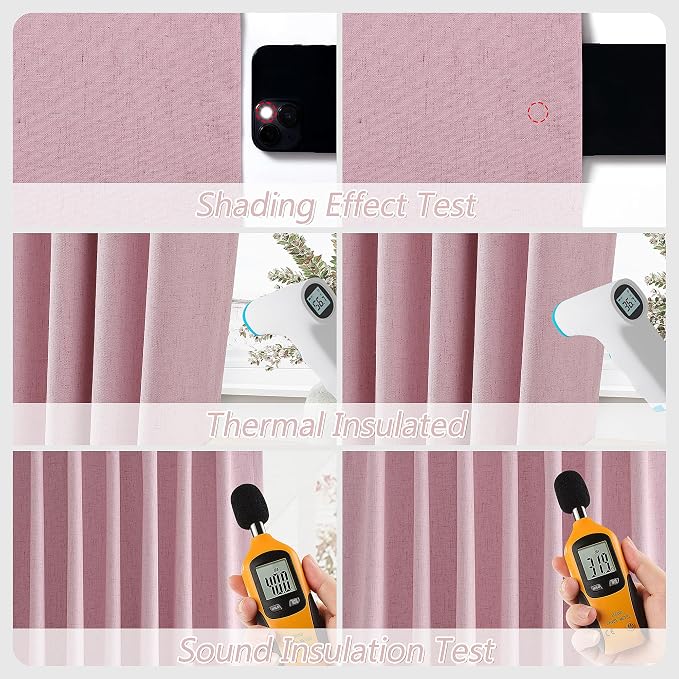 100% Blackout Curtains 84 Inch Length 2 Panels Set - Image 5