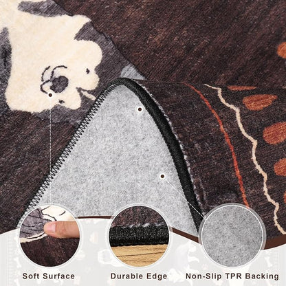 DUKINO 2.6x8 Kitchen Runner Rug, Washable Non Slip Dog Rug, Stain Resistant - Image 6