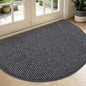 BEQHAUSE Dirt Trapper Door Mat 36" x 60" Half Circle Non Slip, Charcoal | by BEQHAUSE