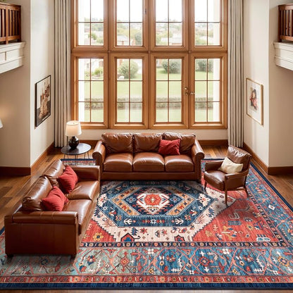 SERISSA 9x12 Washable Non Slip Boho Area Rug - Image 3