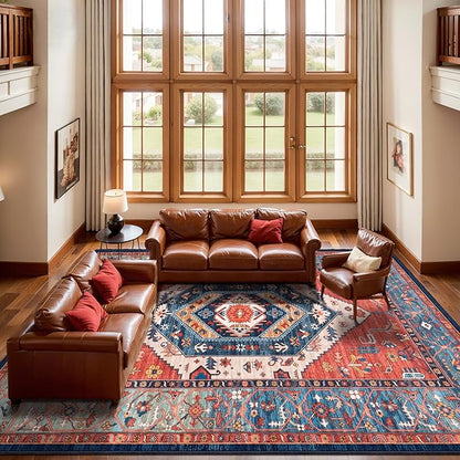 SERISSA 10x14 Washable Non Slip Boho Area Rug - Image 2
