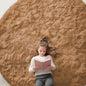 OLANLY Khaki Round Rugs for Bedroom by OLANLY