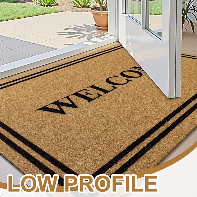 OLANLY Front Door Mat, Low Profile Doormat, Stain and Fade Resistant, - Image 5
