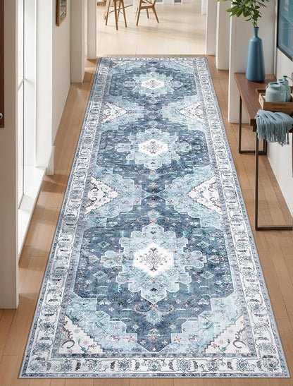 SERISSA 2'6"x10' Washable Non Slip Boho Runner Rug - Image 7