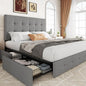 Allewie Upholstered Full Size Platform Bed Frame by Allewie