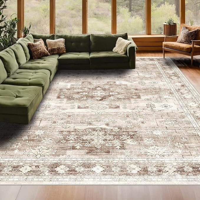 Boho Beige Rug for Living Room - Image 8