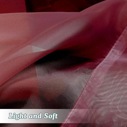 Chyhomenyc Burgundy Sheer Valances - Image 8