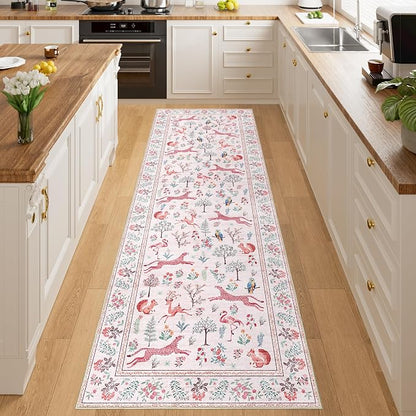 DUKINO 2x10 Kitchen Runner Rug, Soft Non Slip Animal Washable Rug, Non-Shedding - Image 5