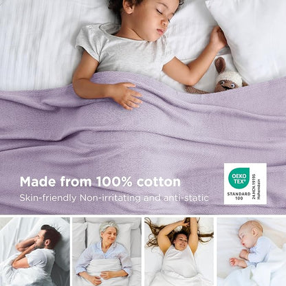 Bedsure GentleSoft 100% Cotton Blanket Queen Size - Image 2