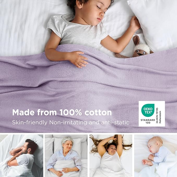 Bedsure GentleSoft 100% Cotton Blanket Twin XL Size - Image 2