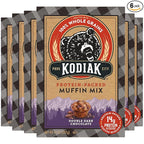 Kodiak Cakes Power Bake Muffin Mix, Double Dark Chocolate, 14 Ounce (Pack of 6)