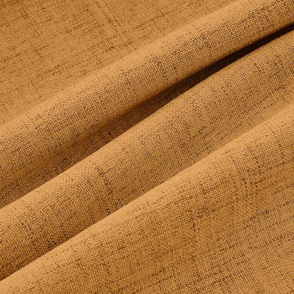MIULEE Fall 100% Blackout Linen Curtains 42" x 63" Mustard Yellow 2 Panels | - Image 9