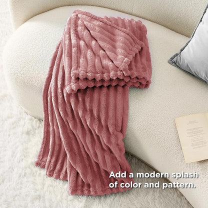 Bedsure Soft Throw Blanket for Couch Decor Gifts Dusty Pink 50"x70" | Birthday - Image 6