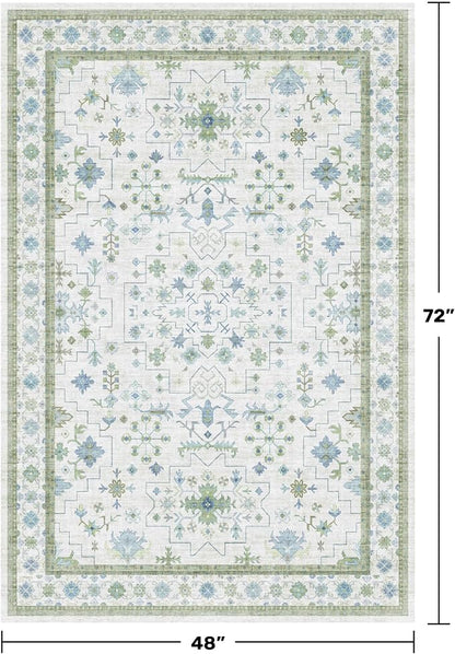 Blue and Green 4x6 Rugs for Small Living Room - Image 2