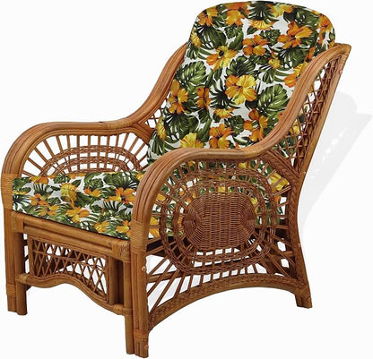 Malibu Lounge Living Accent Armchair Natural Rattan Wicker Handmade Design - Image 5