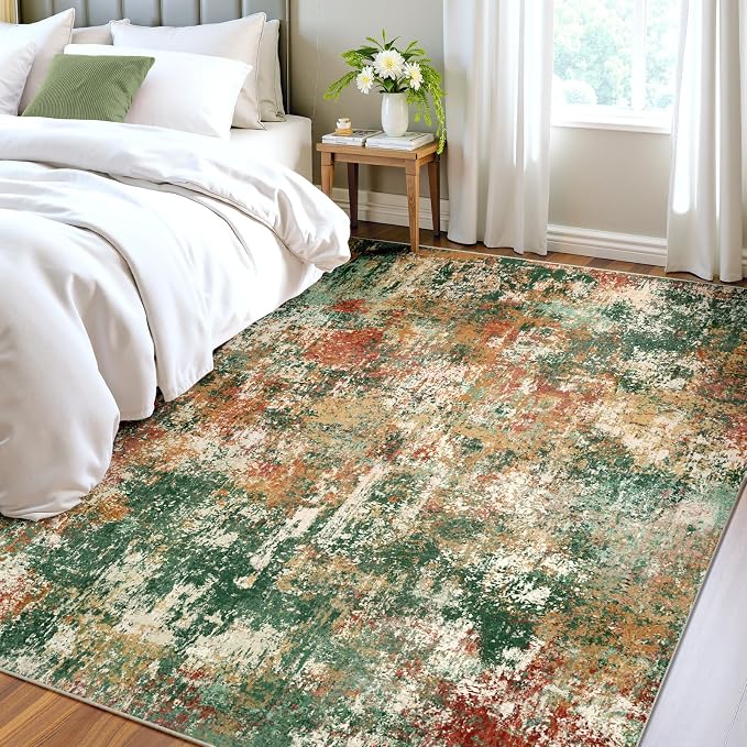 RELEANY Washable 5'x8' Abstract Area Rug - Image 3