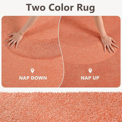 2x10 Orange/White Runner Rug Washable Non-Slip - Image 9