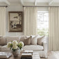 60 Inch Width 90 Inches Long Linen Pinch Pleated Curtains 1 Panel | Light by Twodrapes