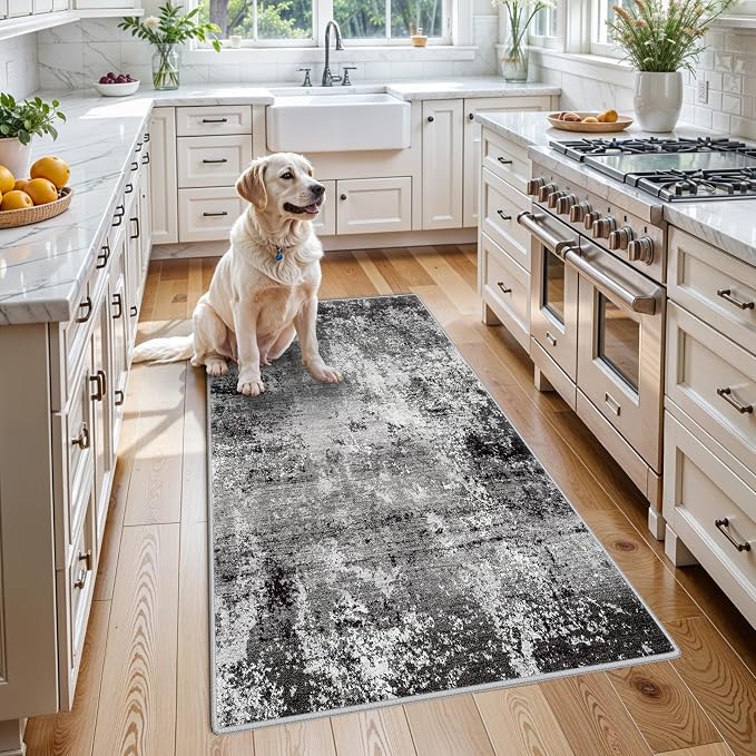 3x5 Washable Entryway Rug – Non-Slip Rubber Backed Small Area Rug by BYYVOORugsforYourHome