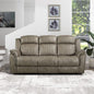 Lexicon 83.5" W Manual Double Reclining Sofa, Polished Microfiber Recliner Sofa by Lexicon