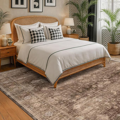 Boho Brown Living Room Rug 6x8 - Image 8