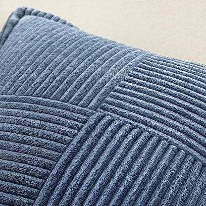 MIULEE Decorative Lumbar Throw Pillow Covers 14x22 Inch Blue 2 Pack | Boho - Image 5