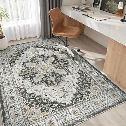 Madane 5x7 Area Rugs for Living Room, Non-Slip Washable Rug, Soft Low Pile - Image 4