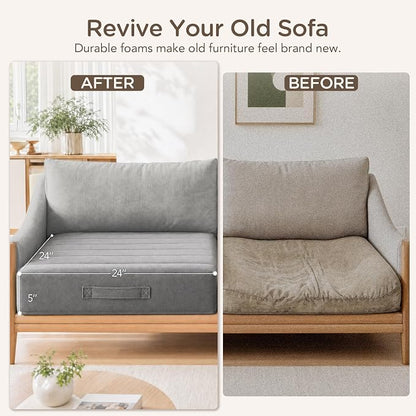 Codi Thick Replacement Couch Cushions, Upholstery Foam - Image 3