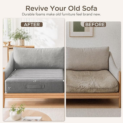 Codi Thick Replacement Couch Cushions 2 Sets, Upholstery Foam - Image 3