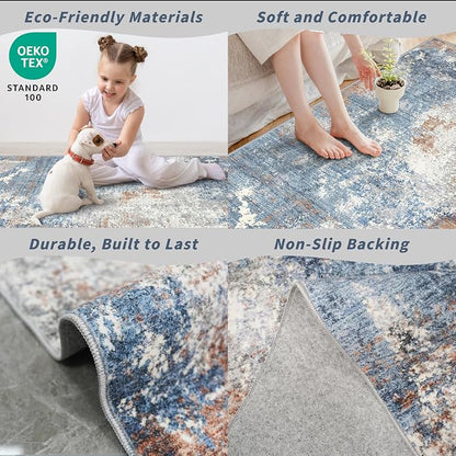4x8 Washable Indoor Entryway Rug – Non-Slip Rubber Backed Floor Mat - Image 5