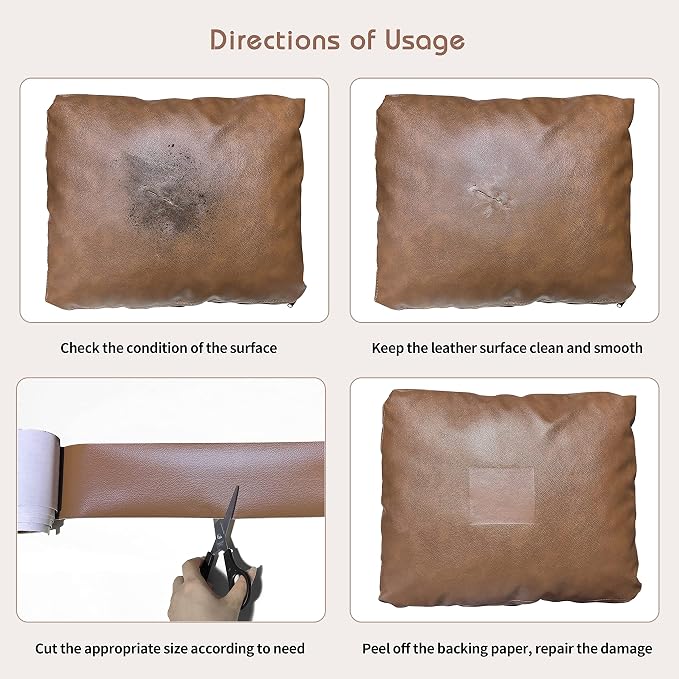 KING MOUNTAIN Leather Repair Patch, 4 x 63 Inches self Adhesive Leather Repair - Image 7