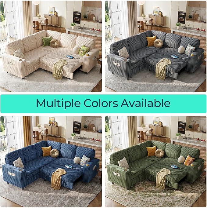LINSY HOME Sectional Sleeper Sofa - Image 9