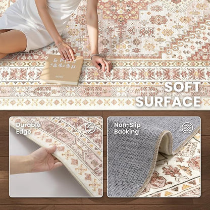 9x12 Area Rugs for Living Room, Large Washable Rug, Dining Room, Low Pile - Image 6