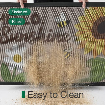 LUMI Outside Welcome Door Mat 36x59, Non-Slip Durable Rubber Easy Clean | - Image 6